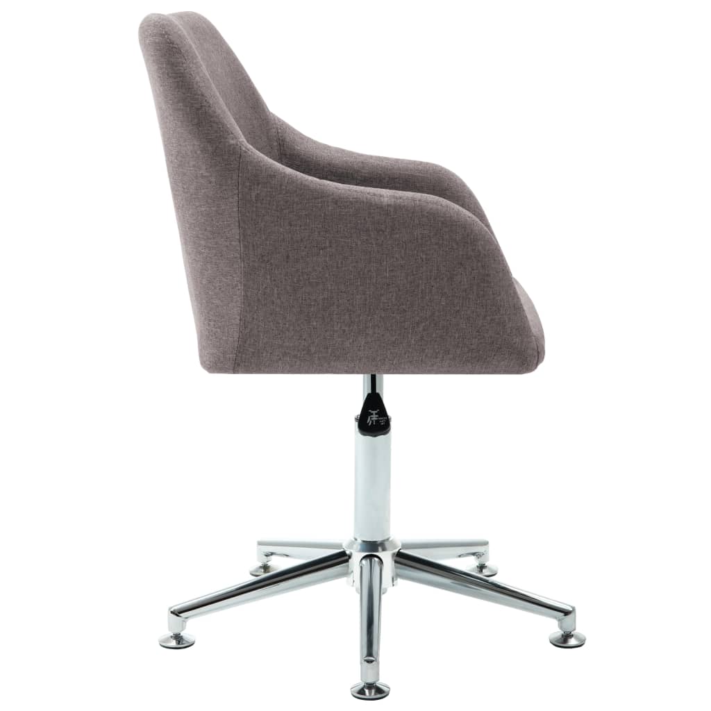 vidaXL Swivel Office Chair Taupe Fabric