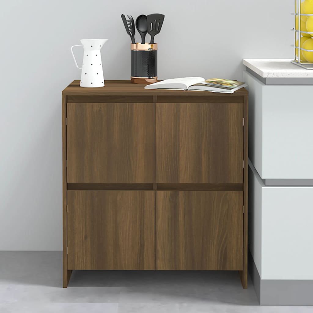 vidaXL Sideboards 2 pcs Brown Oak 70x41x75 cm Engineered Wood