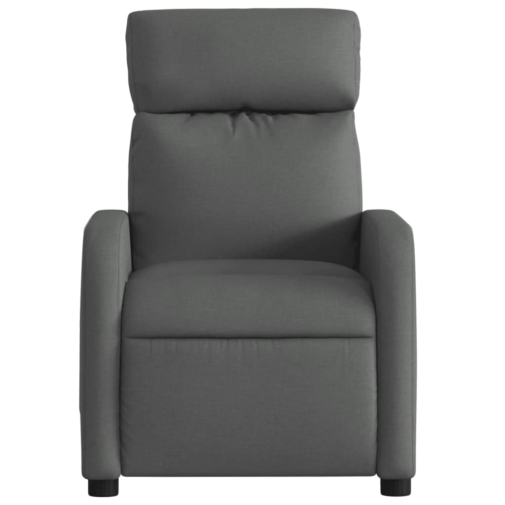 vidaXL Massage Recliner Chair Dark Grey Fabric