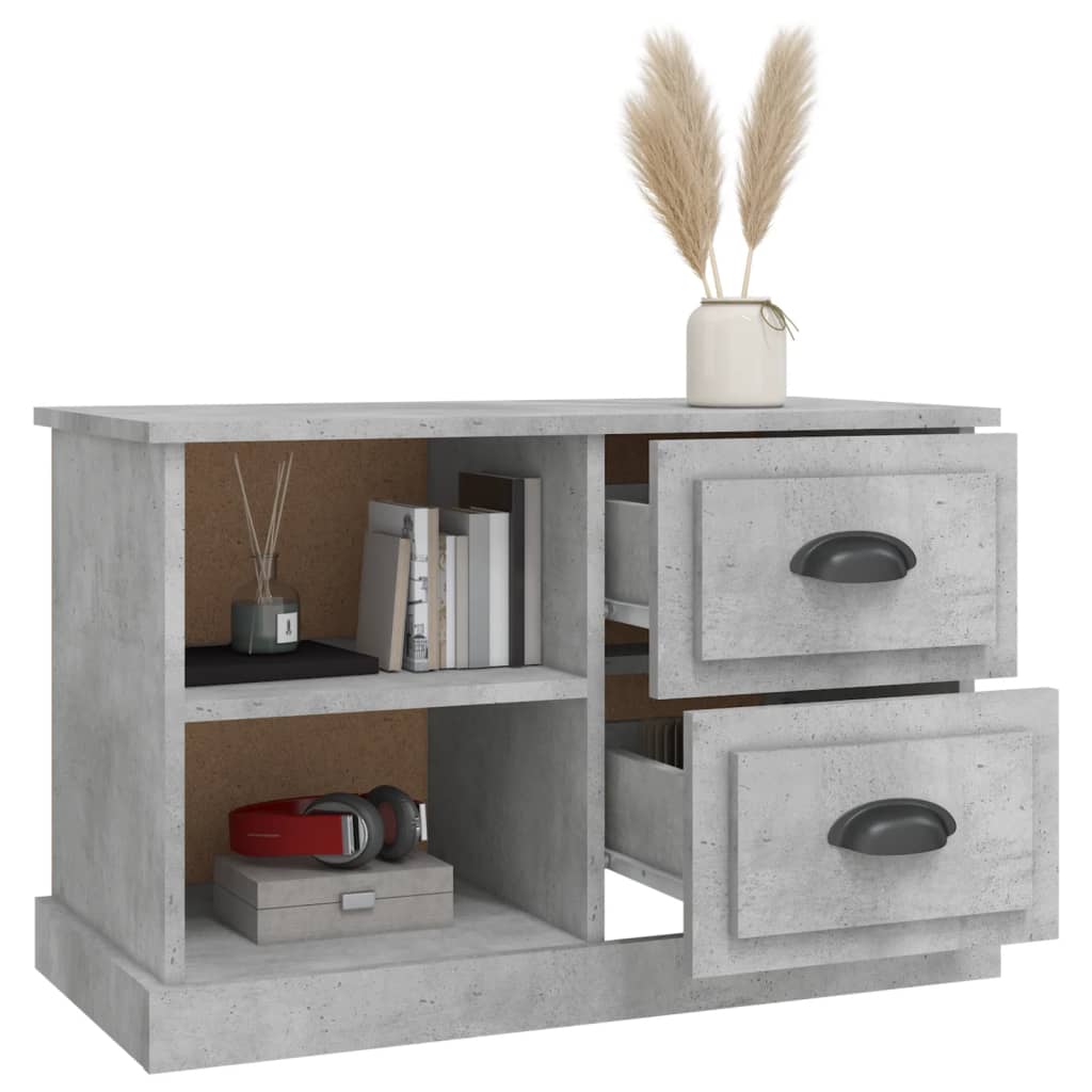 vidaXL TV Cabinet Concrete Grey 73x35.5x47.5 cm Engineered Wood