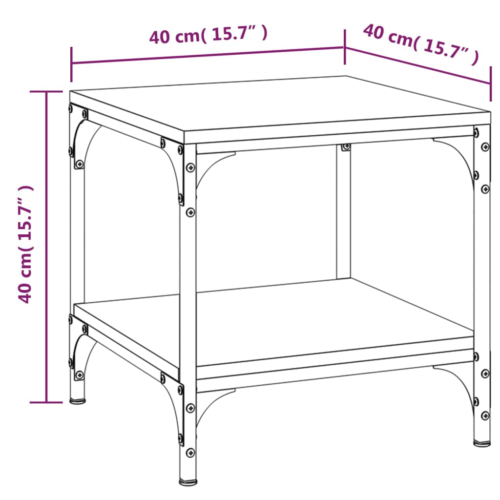 vidaXL Side Tables 2 pcs Sonoma Oak 40x40x40 cm Engineered Wood