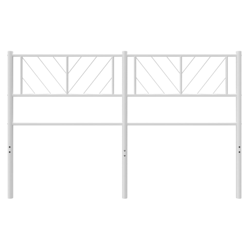 vidaXL Metal Headboard White 150 cm