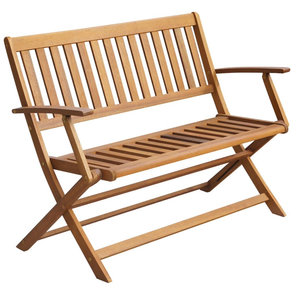 vidaXL Garden Bench with Cushion 120 cm Solid Acacia Wood