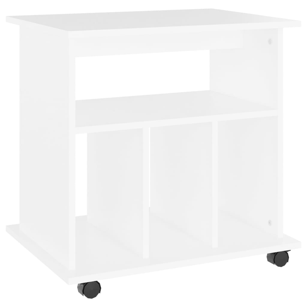 vidaXL Rolling Cabinet White 60x45x60 cm Engineered Wood