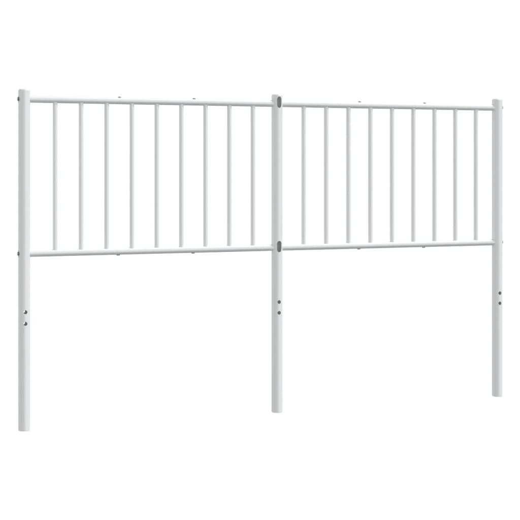 vidaXL Metal Headboard White 150 cm