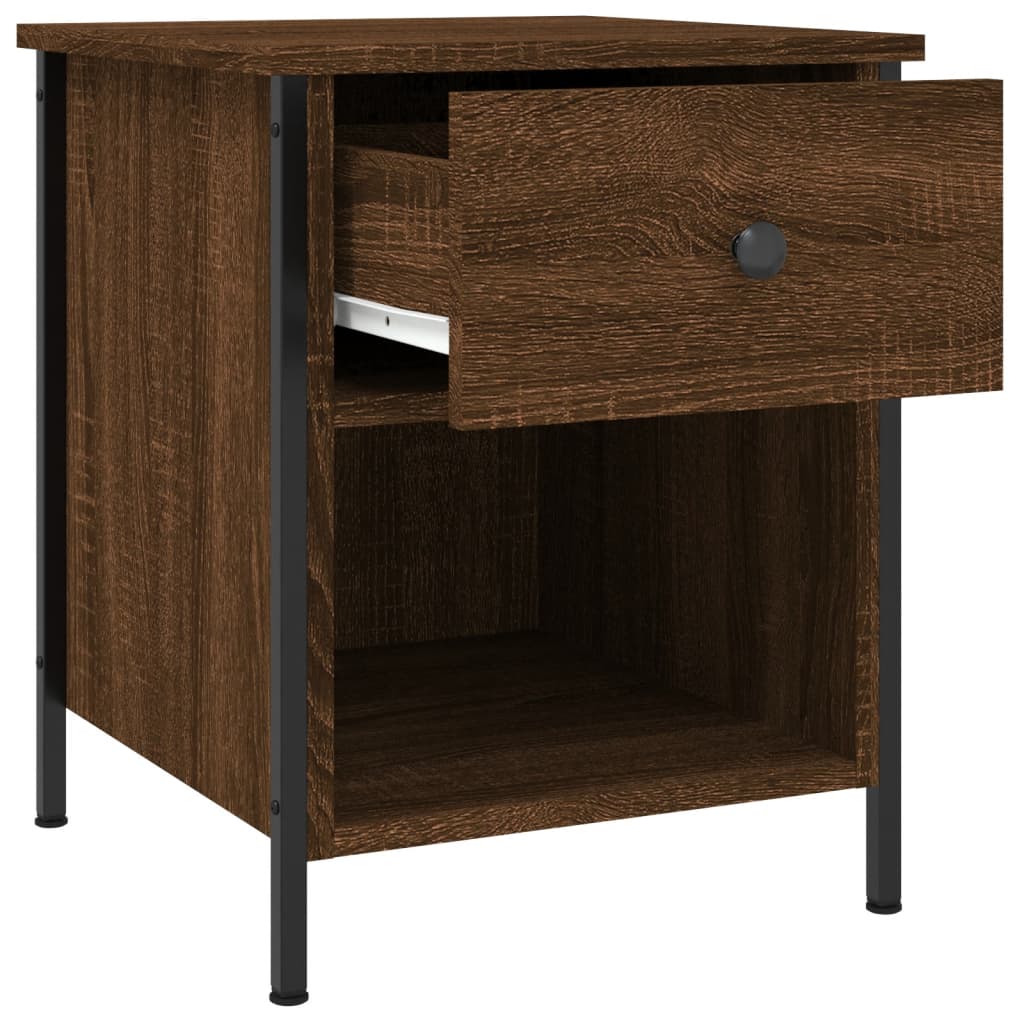 vidaXL Bedside Cabinet Brown Oak 40x42x50 cm Engineered Wood