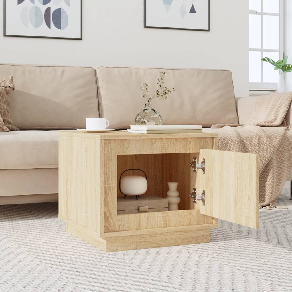 vidaXL Coffee Table Sonoma Oak 51x50x44 cm Engineered Wood