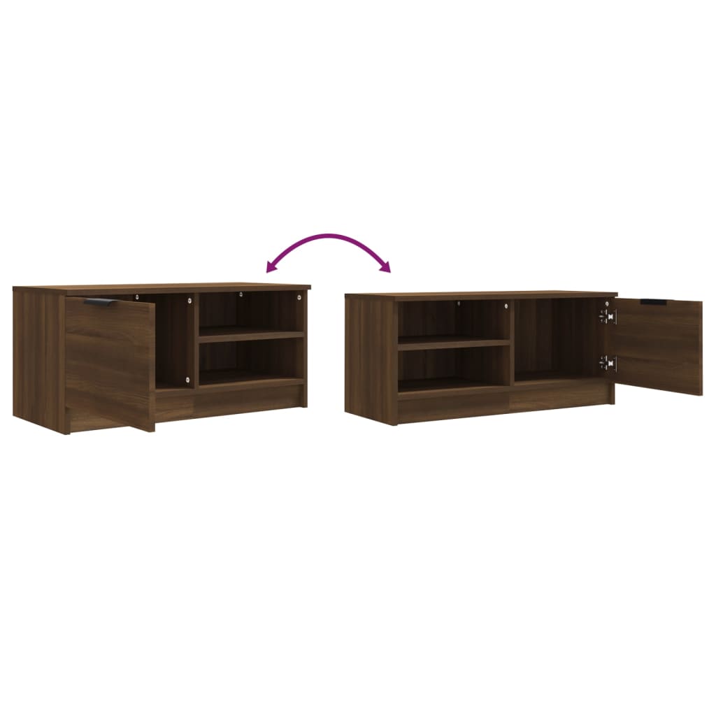 vidaXL TV Cabinets 2 pcs Brown Oak 80x35x36.5 cm Engineered Wood