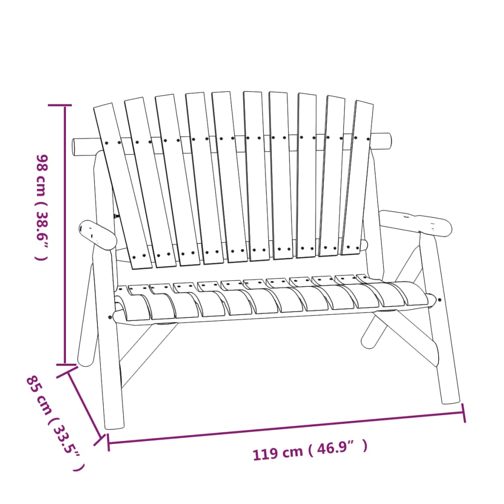 vidaXL 4 Piece Garden Lounge Set Solid Wood Spruce