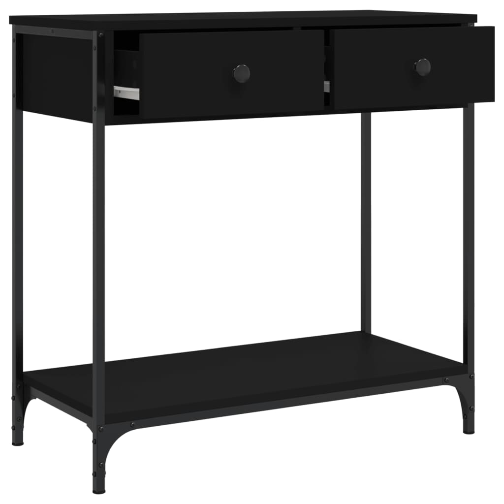 vidaXL Console Table Black 75x34.5x75 cm Engineered Wood