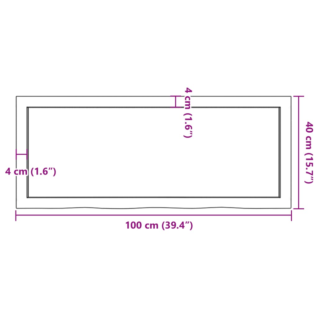 vidaXL Wall Shelf Light Brown 100x40x(2-6) cm Treated Solid Wood Oak