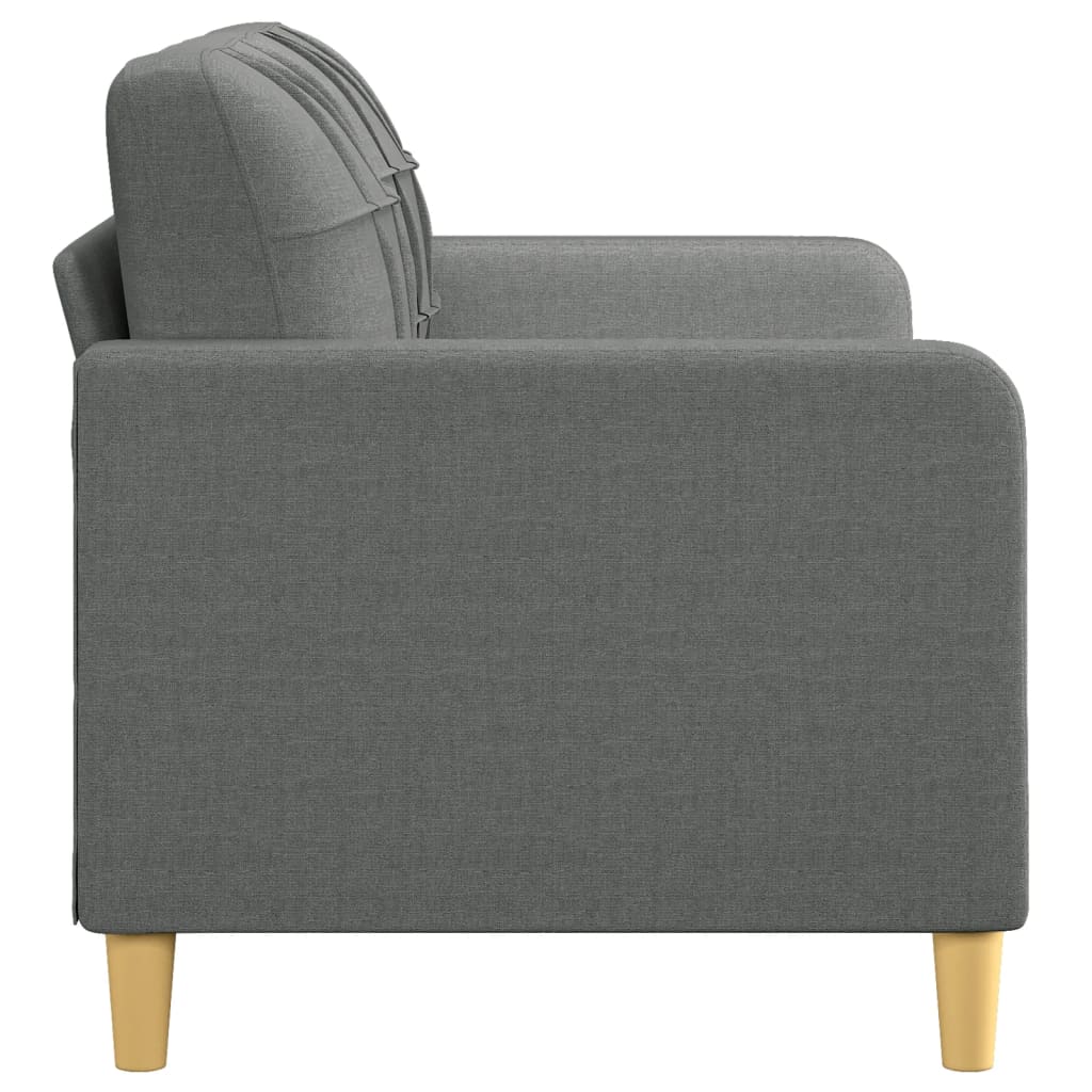 vidaXL 2-Seater Sofa Dark Grey 140 cm Fabric