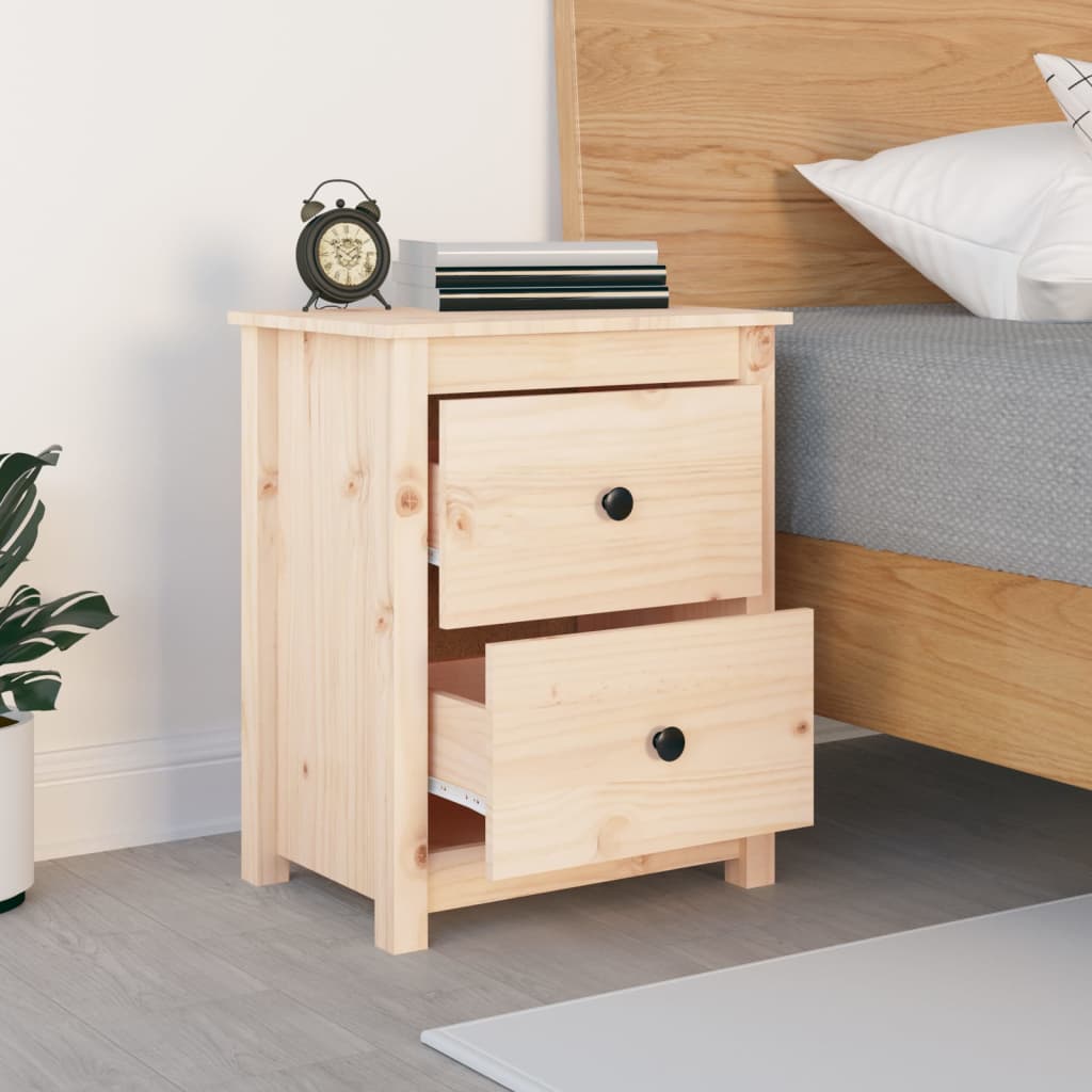 vidaXL Bedside Cabinet 50x35x61.5 cm Solid Wood Pine