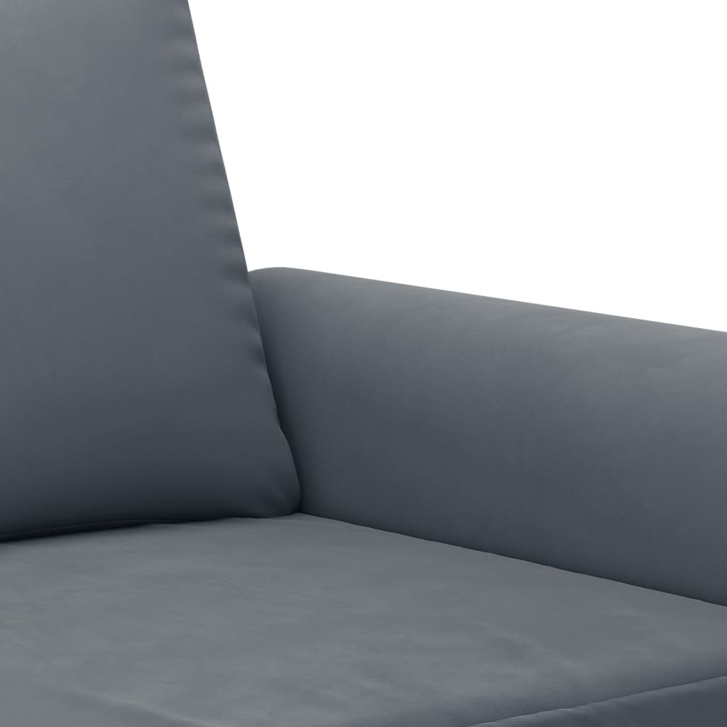 vidaXL 3-Seater Sofa Dark Grey 180 cm Velvet