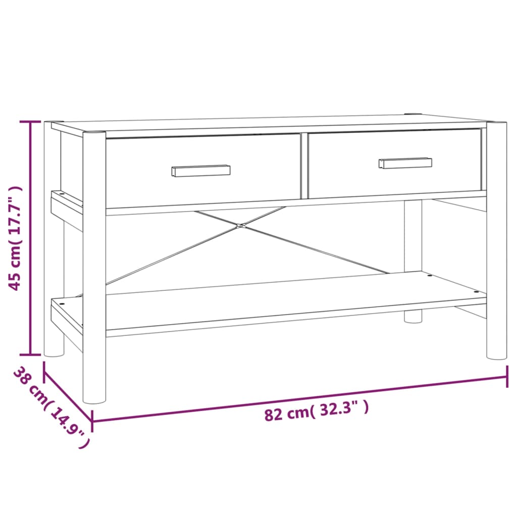 vidaXL TV Cabinet White 82x38x45 cm Engineered Wood