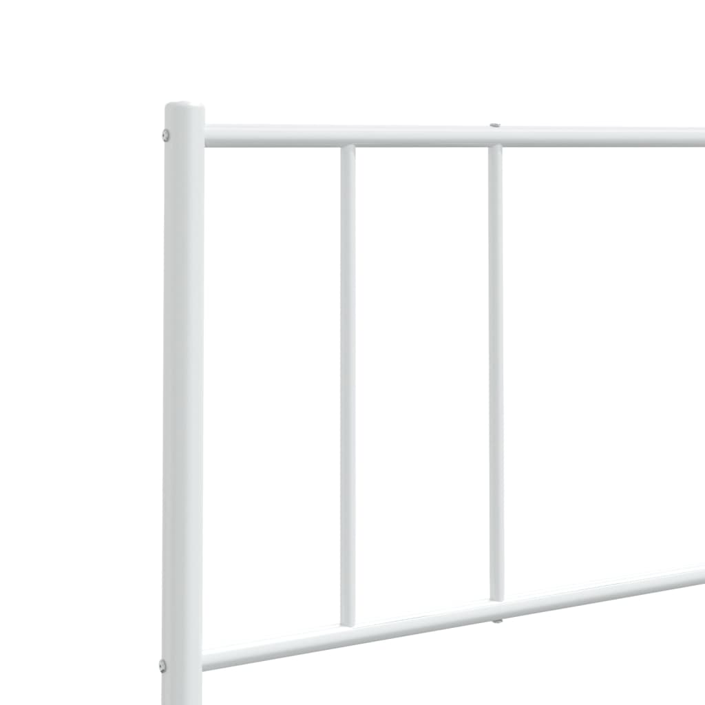 vidaXL Metal Headboard White 150 cm