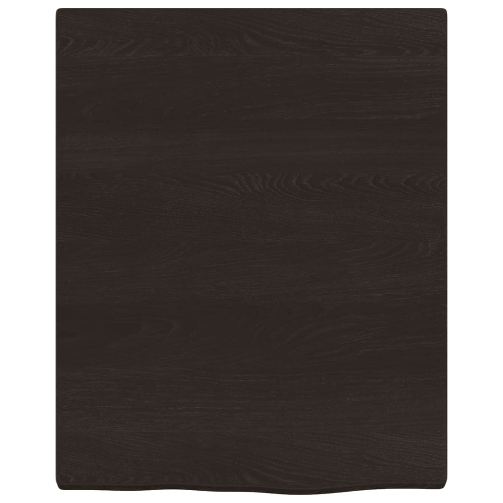 vidaXL Bathroom Countertop Dark Brown 40x50x(2-4) cm Treated Solid Wood