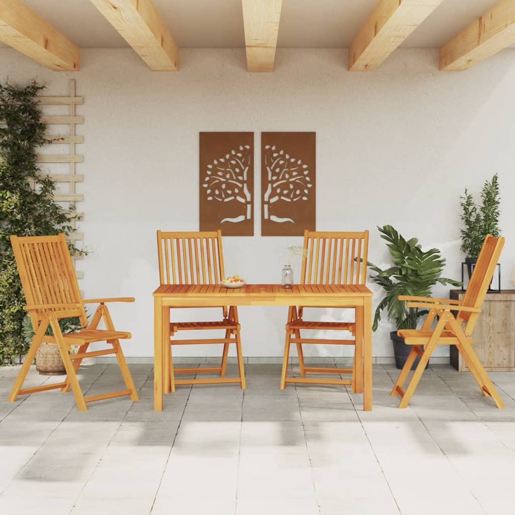 vidaXL 5 Piece Garden Dining Set Solid Wood Acacia