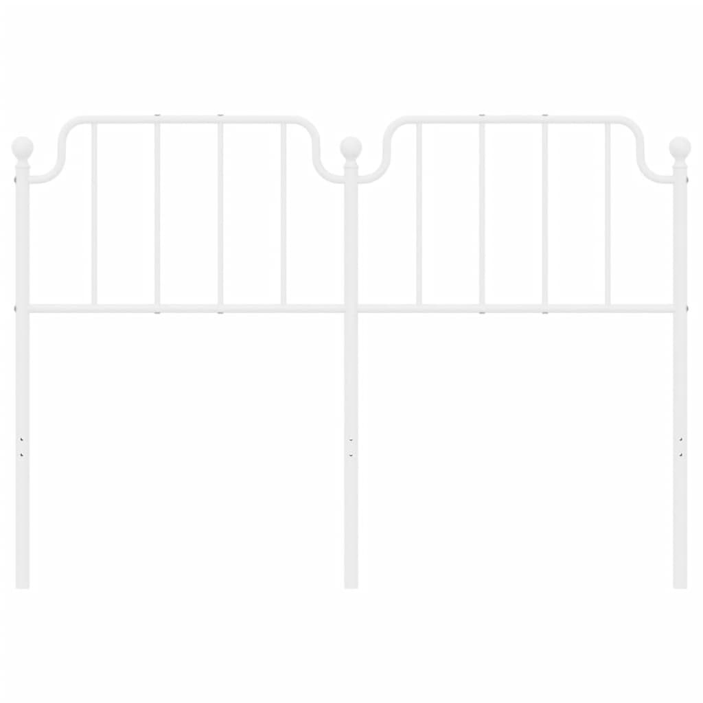 vidaXL Metal Headboard White 150 cm