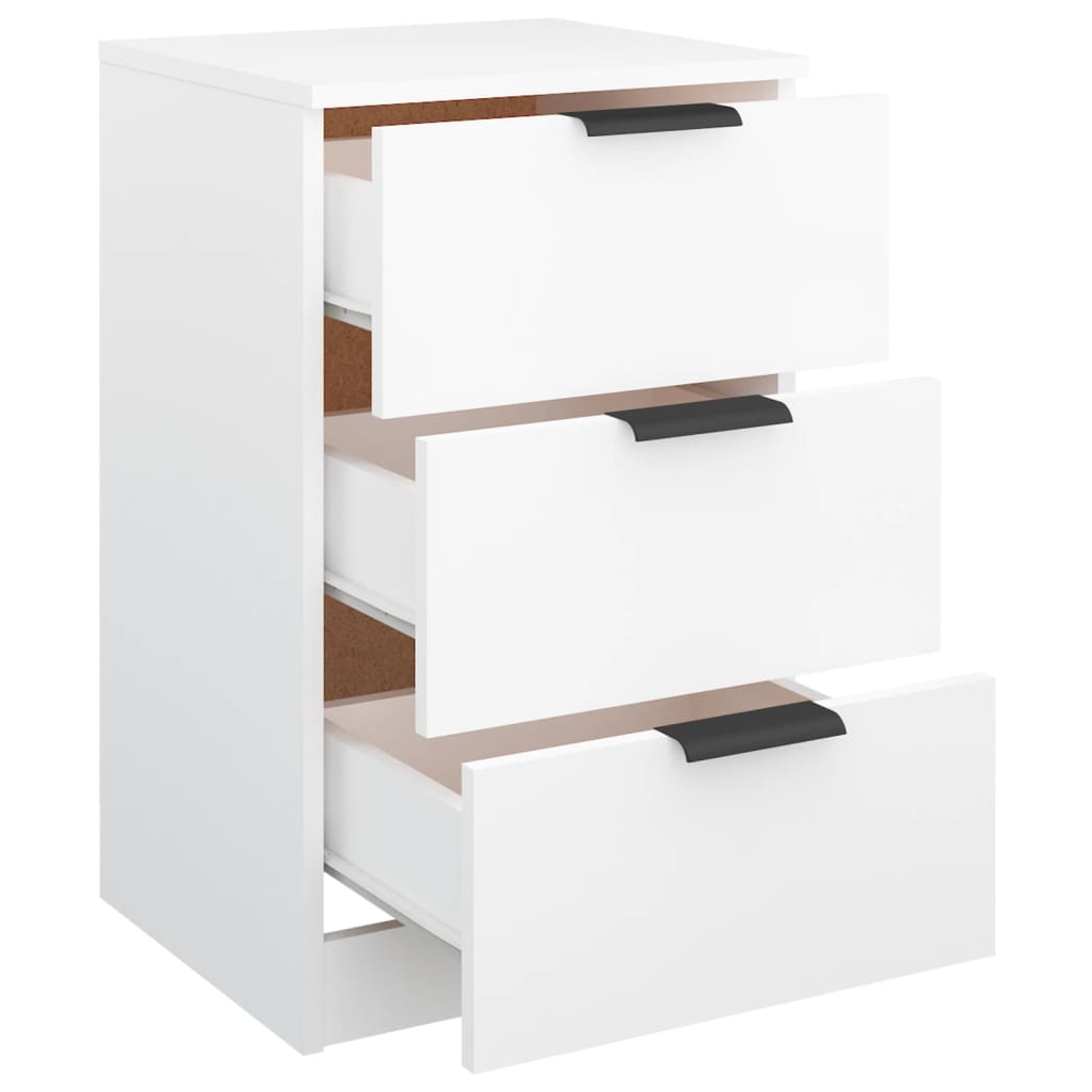 vidaXL Bedside Cabinets 2 pcs White 40x36x65 cm