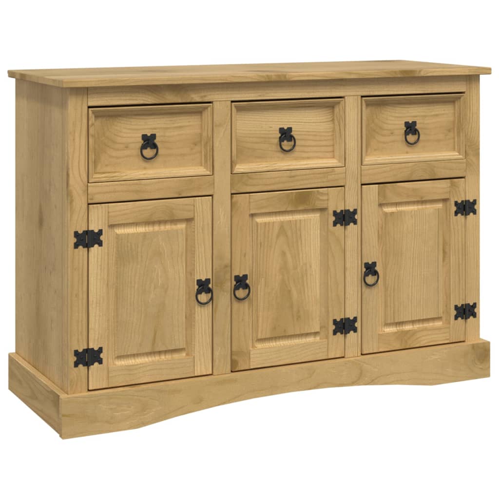 vidaXL Sideboard Solid Mexican Pinewood Corona Range 132x43x78 cm