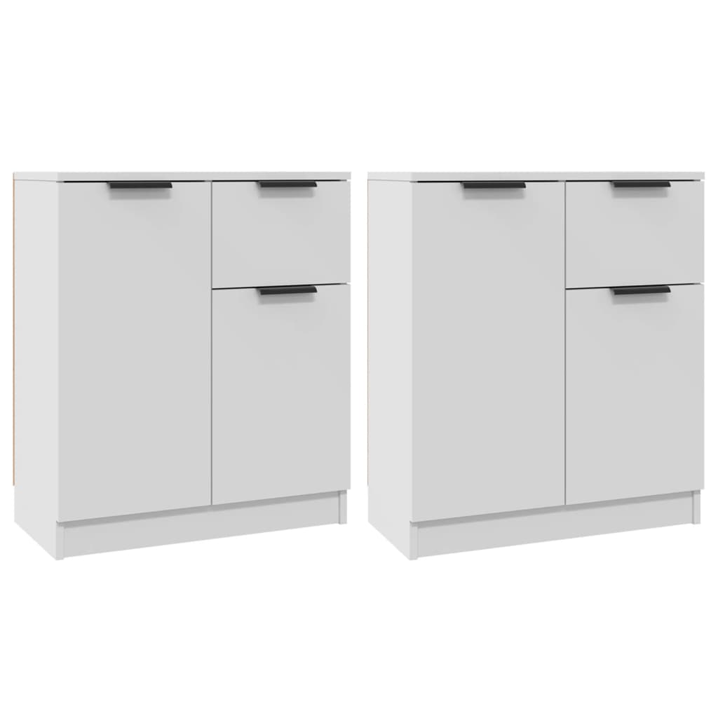 vidaXL Sideboards 2 pcs White 60x30x70 cm Engineered Wood