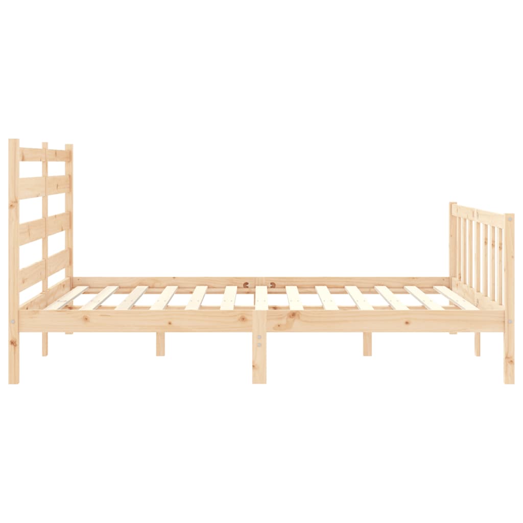 vidaXL Bed Frame without Mattress King Size Solid Wood Pine