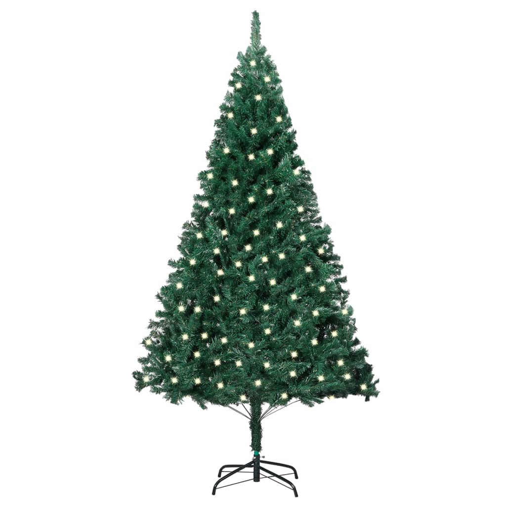 vidaXL Artificial Pre-lit Christmas Tree with Thick Branches Green 240 cm