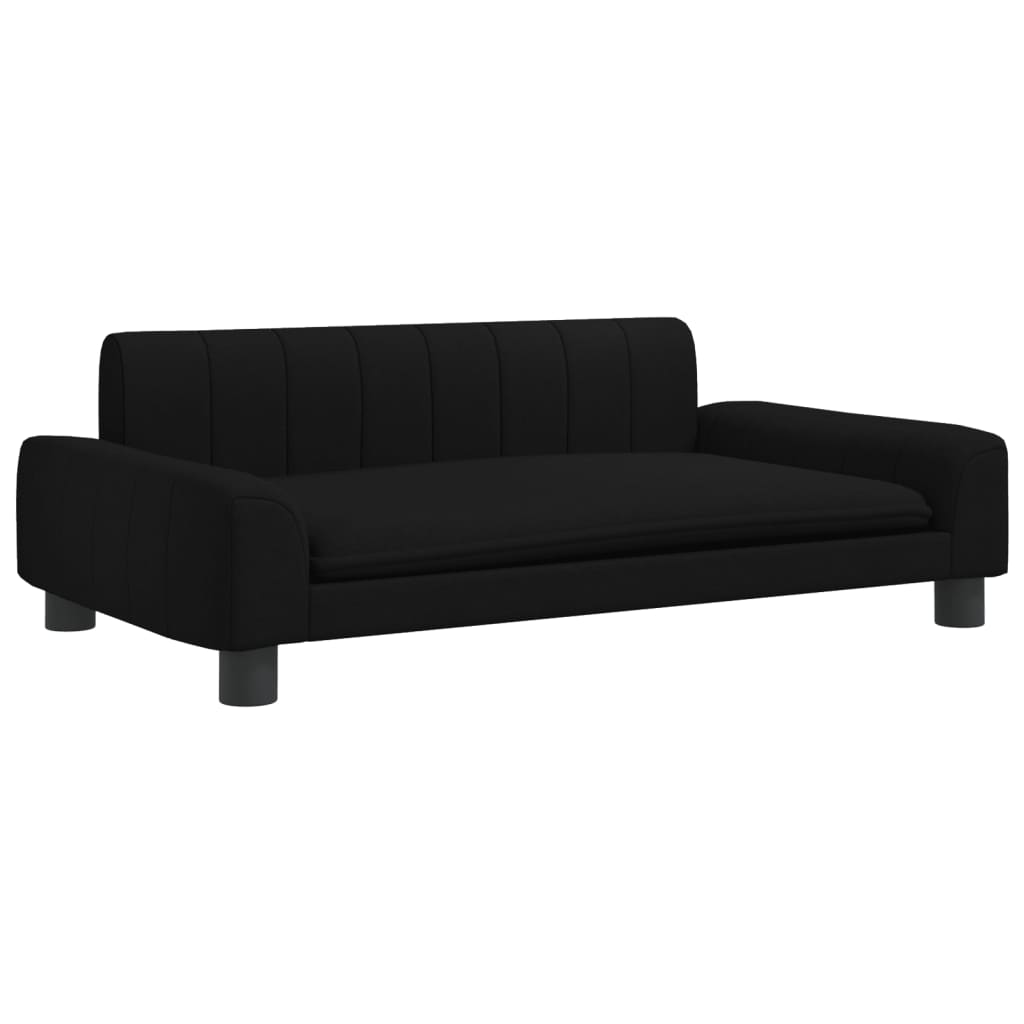 vidaXL Kids Sofa Black 90x53x30 cm Fabric