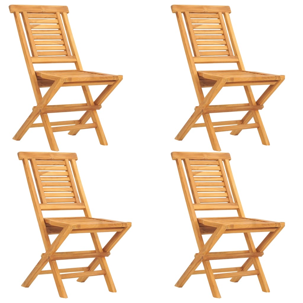 vidaXL 5 Piece Garden Dining Set Solid Wood Teak