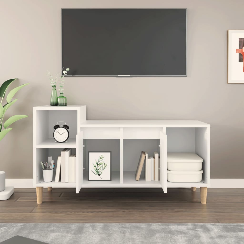 vidaXL TV Cabinet White 100x35x55 cm Engineered Wood