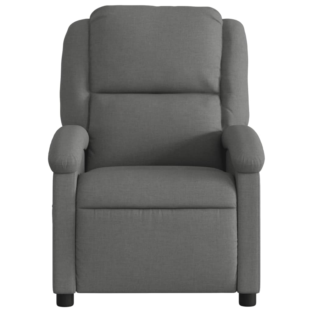 vidaXL Electric Massage Recliner Chair Dark Grey Fabric