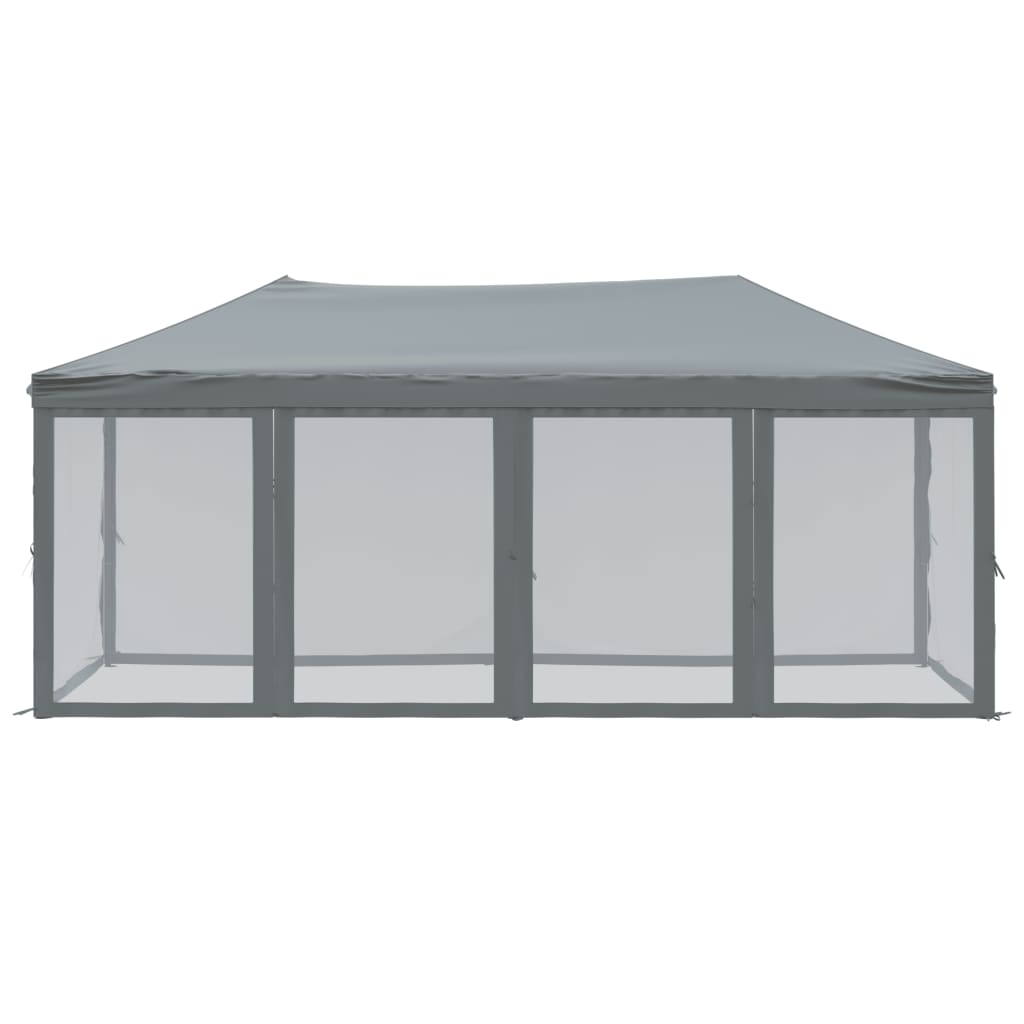 vidaXL Folding Party Tent with Sidewalls Anthracite 3x6 m