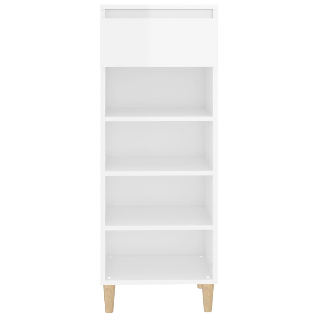 vidaXL Shoe Cabinet High Gloss White 40x36x105 cm Engineered Wood