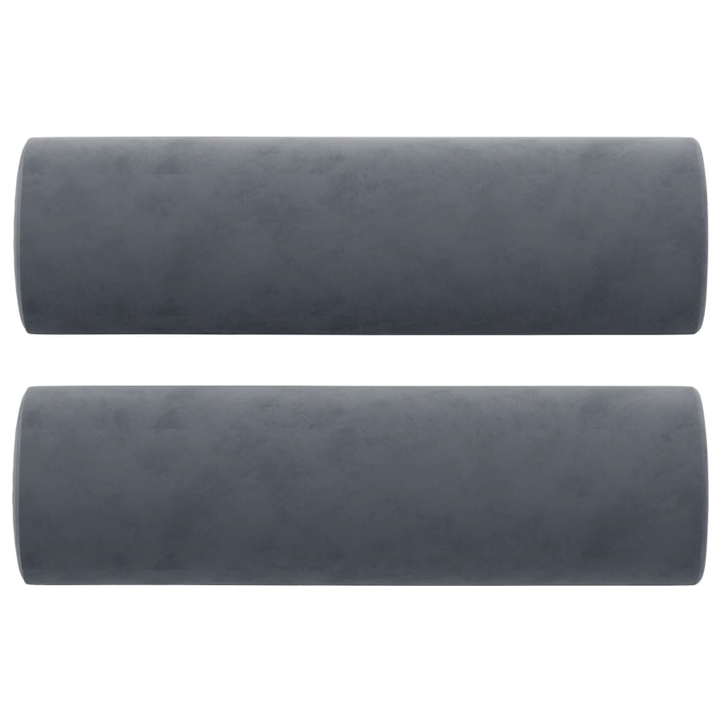 vidaXL 2-Seater Sofa with Throw Pillows Dark Grey 140 cm Velvet