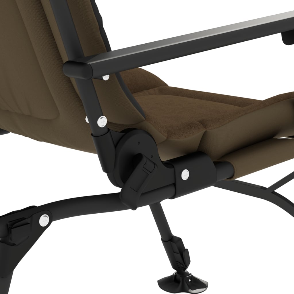 vidaXL Fishing Chair with Armrest Foldable Taupe