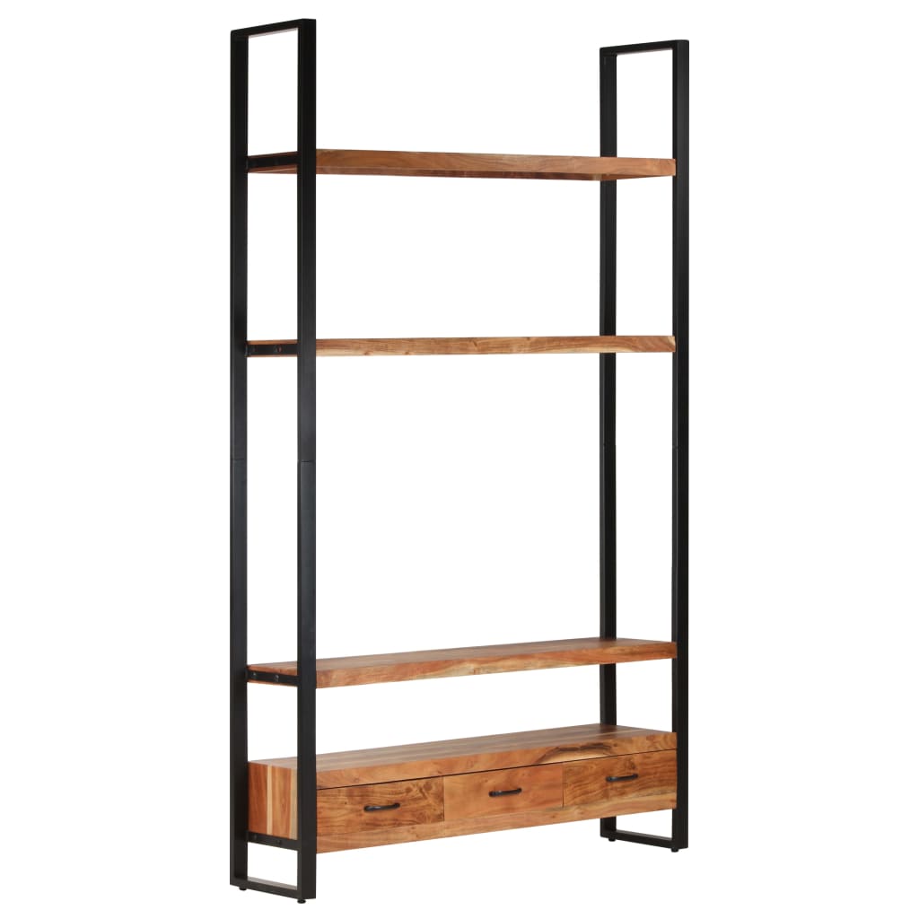 vidaXL Bookshelf 118x30x200 cm Solid Acacia Wood