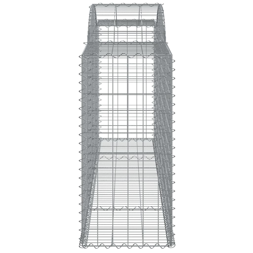 vidaXL Arched Gabion Baskets 13 pcs 300x50x100/120 cm Galvanised Iron