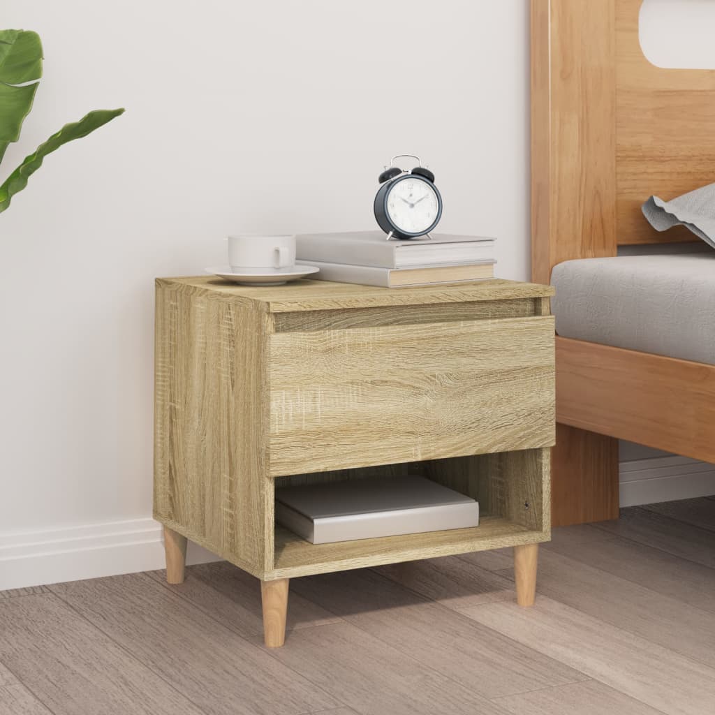 vidaXL Bedside Table Sonoma Oak 50x46x50 Engineered Wood