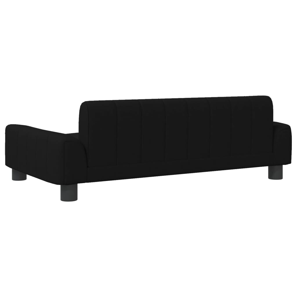 vidaXL Kids Sofa Black 90x53x30 cm Fabric