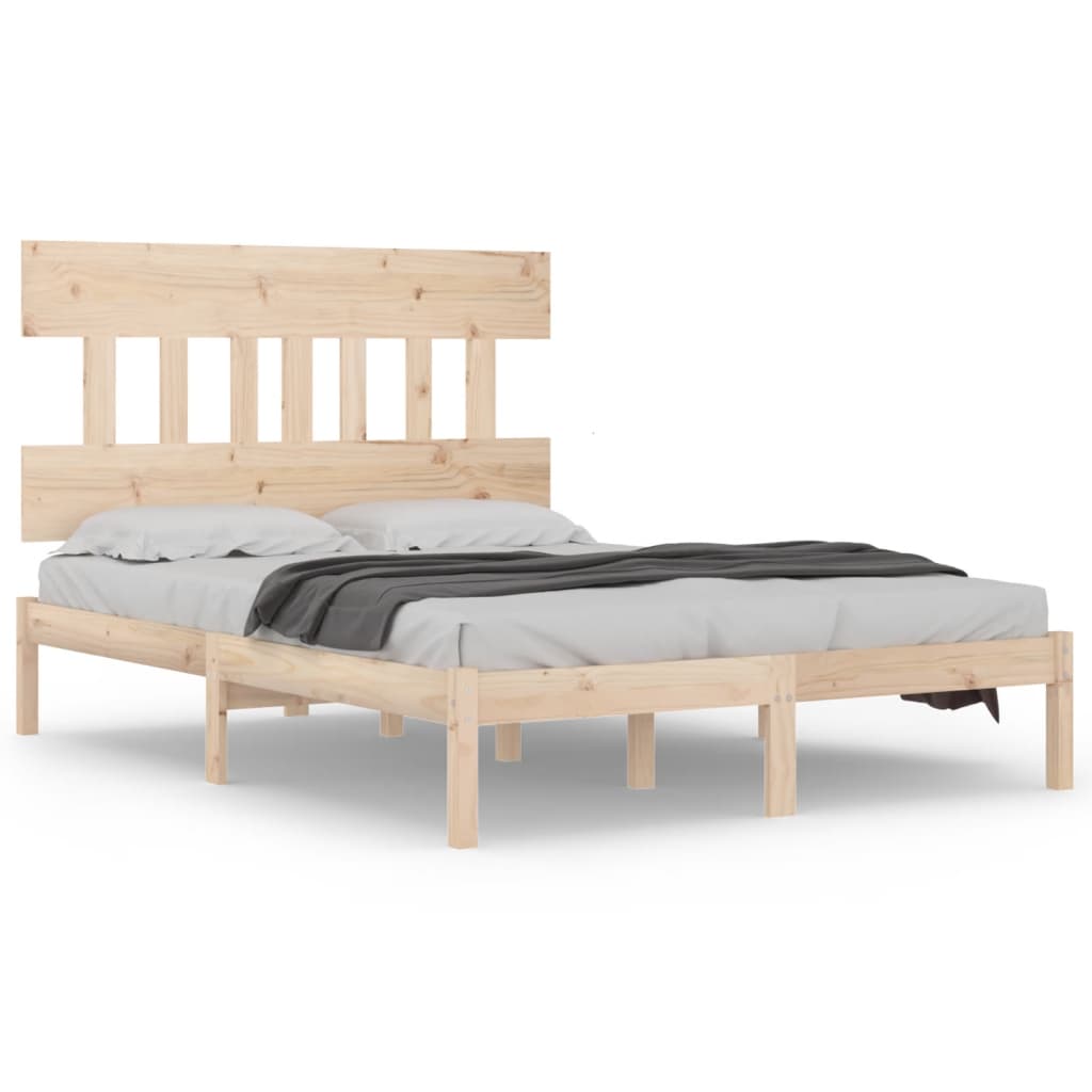 vidaXL Bed Frame without Mattress 150x200 cm King Size Solid Wood