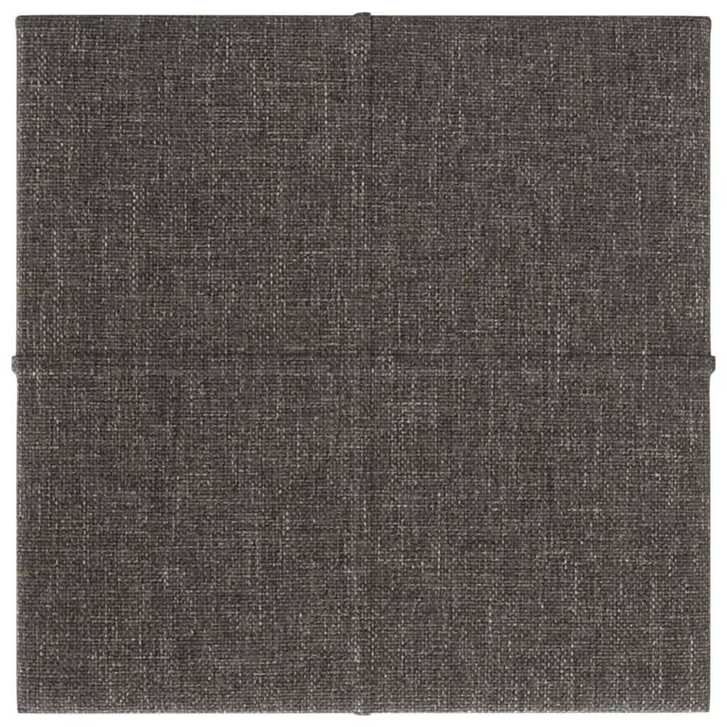 vidaXL Wall Panels 12 pcs Dark Grey 30x30 cm Fabric 1.08 m²