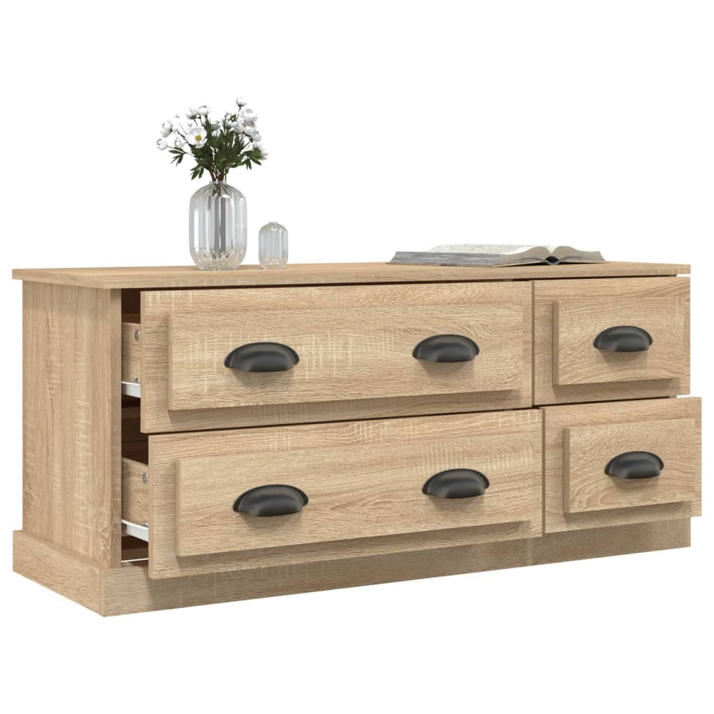 vidaXL TV Cabinet Sonoma Oak 100x35.5x45 cm Engineered Wood