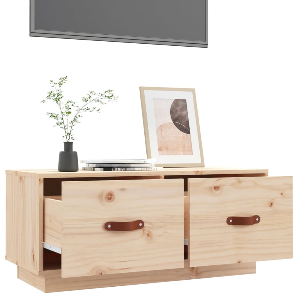 vidaXL TV Cabinet 80x34x35 cm Solid Wood Pine