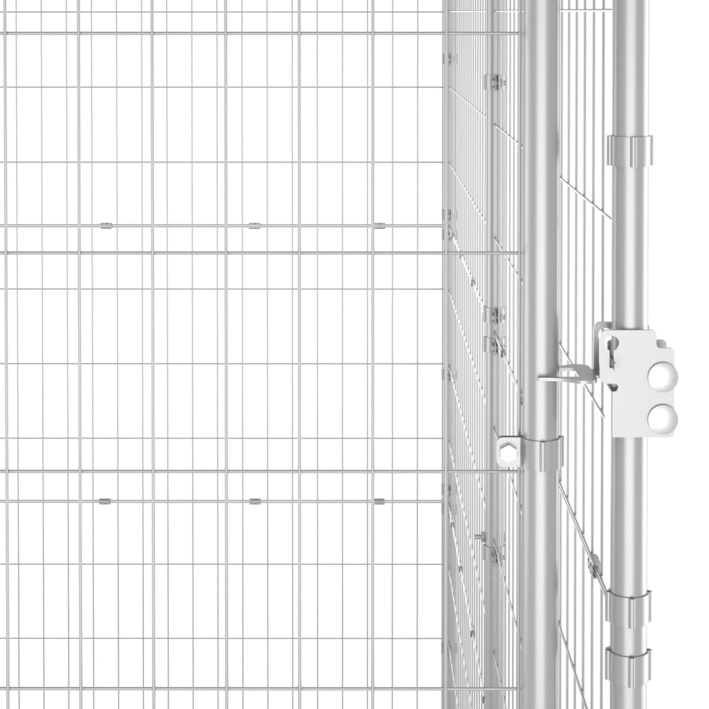 vidaXL Outdoor Dog Kennel Galvanised Steel with Roof 14.52 m²