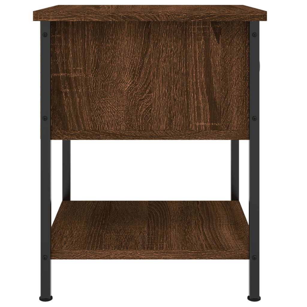 vidaXL Bedside Table Brown Oak 34x35.5x45 cm Engineered Wood