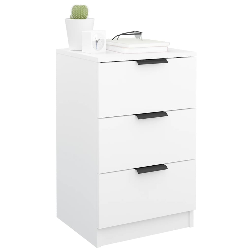 vidaXL Bedside Cabinets 2 pcs White 40x36x65 cm