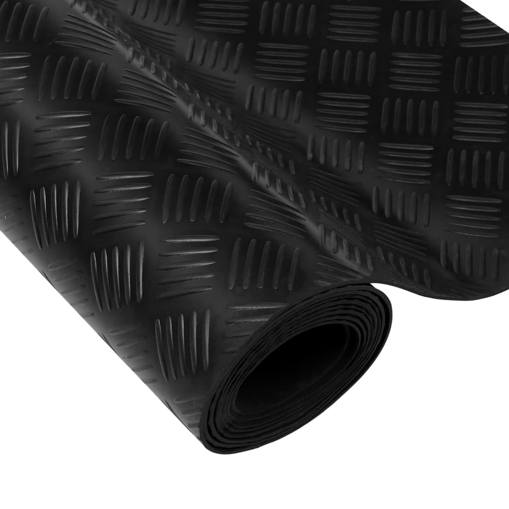 vidaXL Floor Mat Anti-Slip Rubber 1.5x4 m 3 mm Check