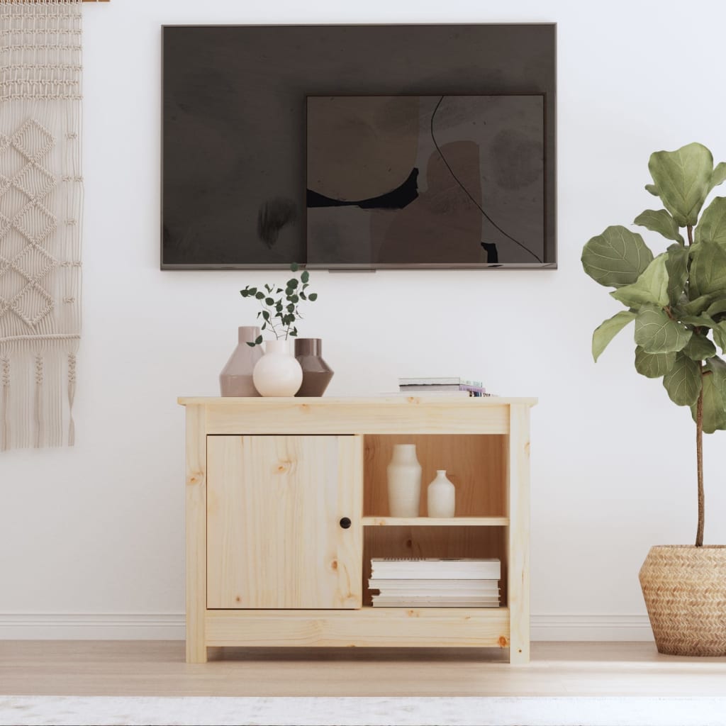 vidaXL TV Cabinet 70x36.5x52 cm Solid Wood Pine