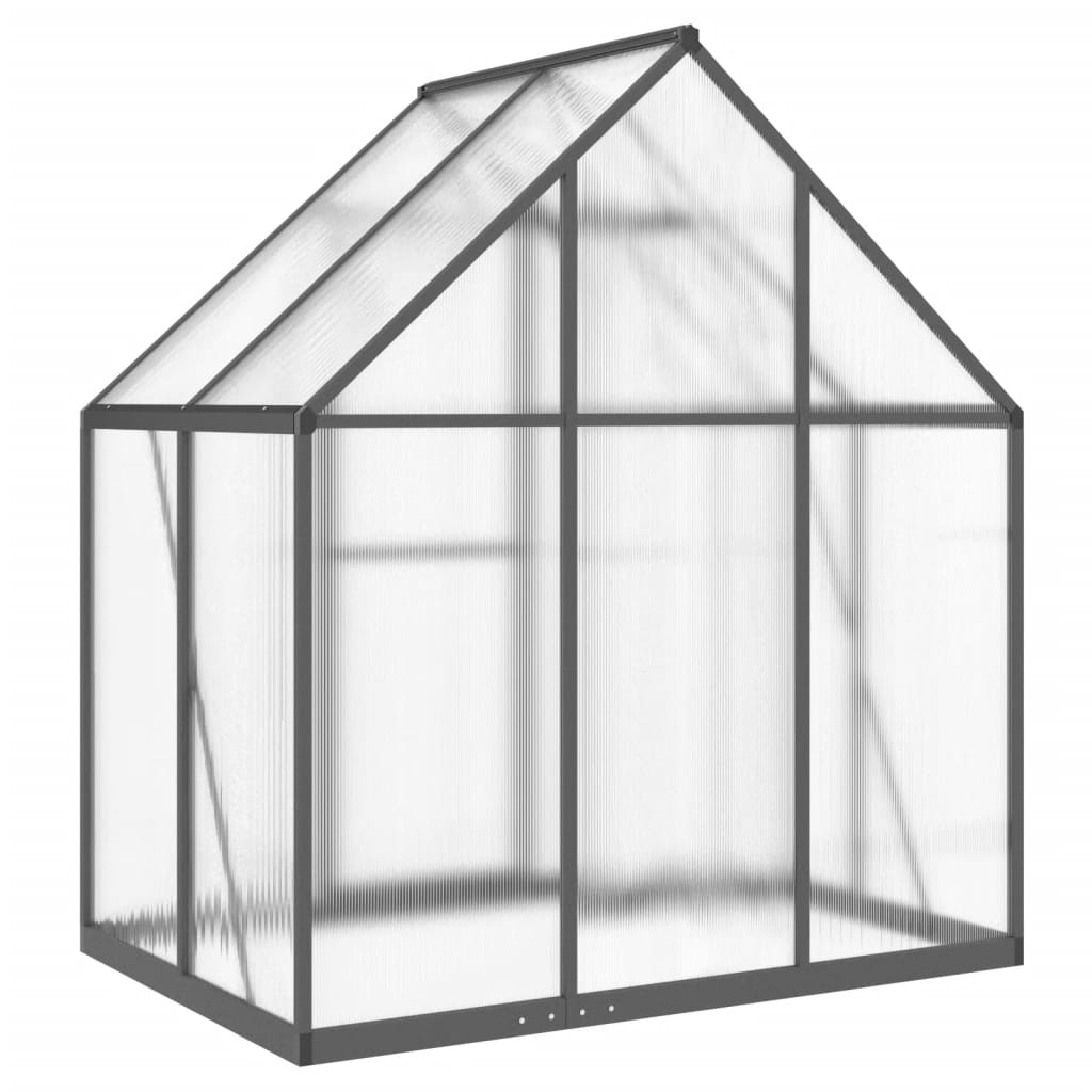 vidaXL Greenhouse with Base Frame Anthracite 169x114x195 cm Aluminium